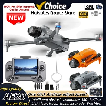 Nuovo Qualità AE20 Drone GPS One Click Airdrop Motore Brushless Schermo Sollevamento Evitamento Ostacoli Posizionamento Intelligente Aerei