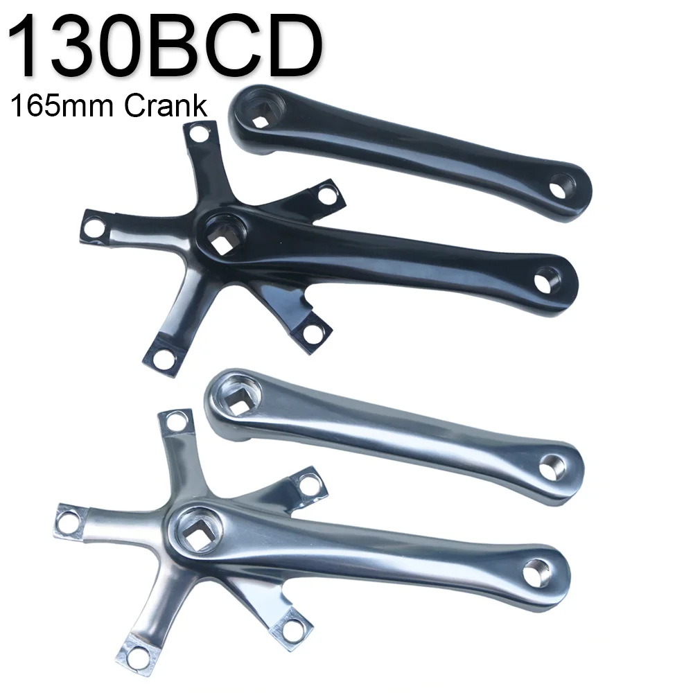 Pédalier pliable pour vélo de route 152/165/170 mm 130BCD 39-50T Double vitesse Pédalier creux intégré avec BSA BB Fit 10-11S Noir (165 mm