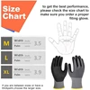 6PCS Work Gloves MicroFoam Nitrile Coated Endurance Seamless Knit Safety Work Gloves with Grip Dots for Gardening Yard Lawn Home 6