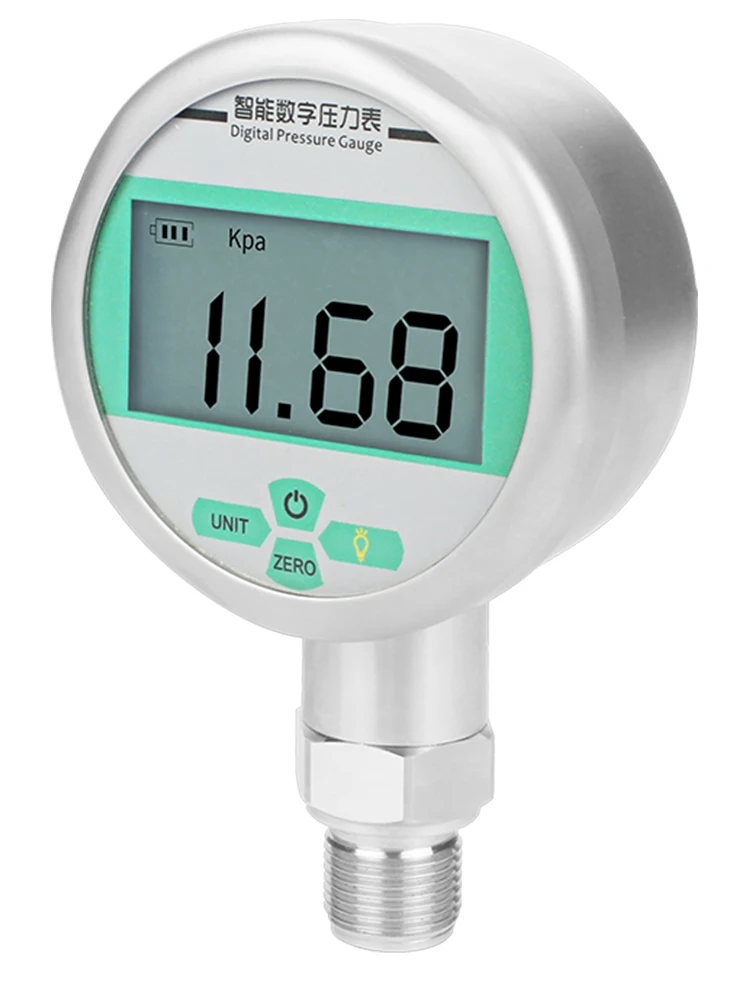 

Oil Water Air Fuel Digital Pressure Gauge -0.1~60Mpa 0.2% Accuracy with G1/4 80mm Dial LCD Display Pressure Meter