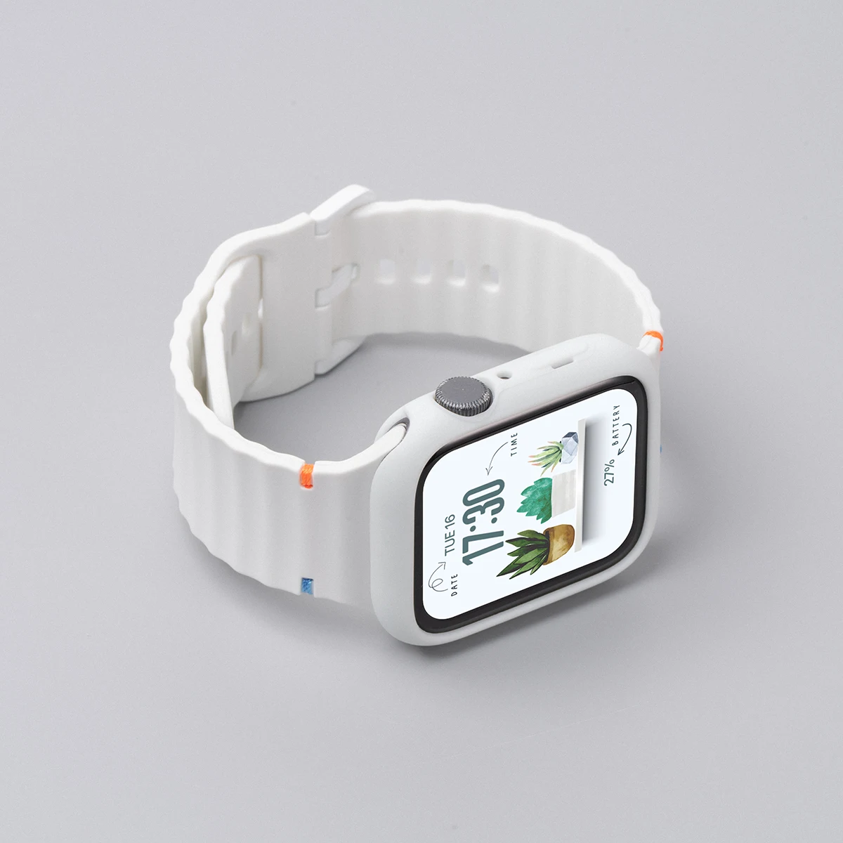 Enhanced Wave Strap & Silicone Cover Set for Apple Watch Ultra - Soft Sport Band Combo