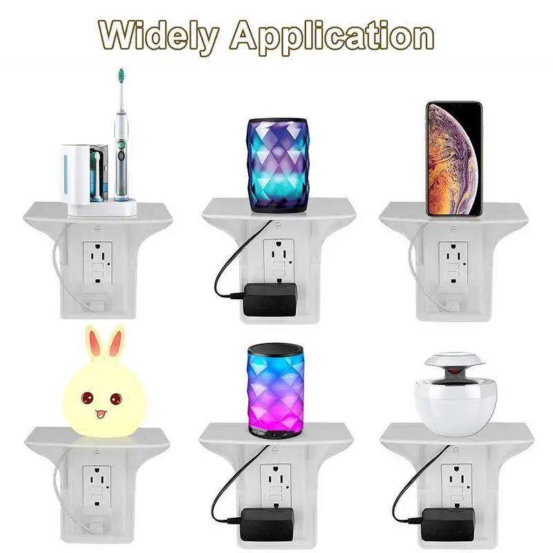 Switch Socket Rack Wall Outlet Shelf Mobile Phone Charging Storage Holder Hair Dryer Power Perch Shelf Barthroom Storage phone holder storage rack wall mounted organizer hair dryer holder desktop storage rack power strip organizer plastic storage rack power socket organizer