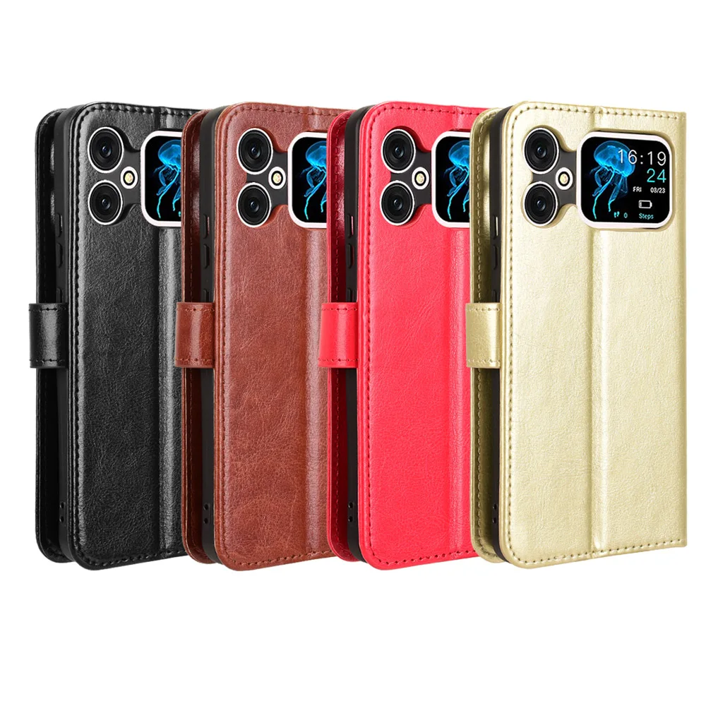 Diamond Leather Flip Wallet Case with Card Holder and Bracket