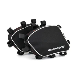 Adventure Motorcycle Crash Bar Bumper Storage Bags (Black)