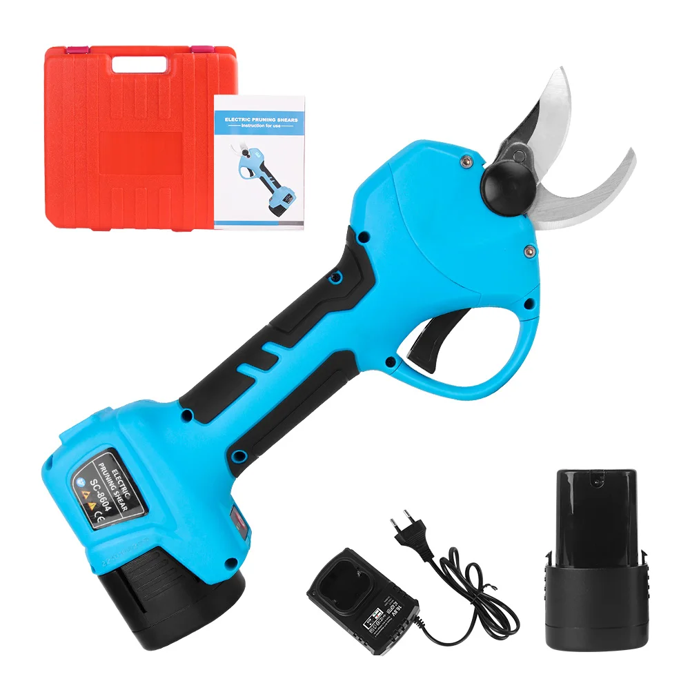 Electric Scissors Pruning Shears Grass Cutter Garden Pruner Farming Tools Pruning Scissors Plants Tools With 2 Batteries SW8604 5