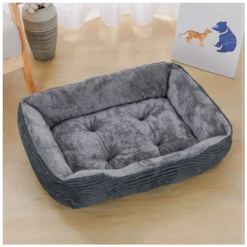 Cama de pelúcia quadrada para Pet, Canil para cães de médio e pequeno porte, Almofada do sofá, Acessórios para animais de estimação