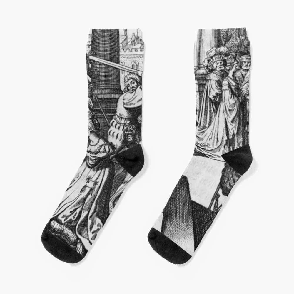 How Queen of England Anne Boleyn Lost Her Head | The six Socks Antiskid soccer socks luxury socks sport socks Socks Man Women's