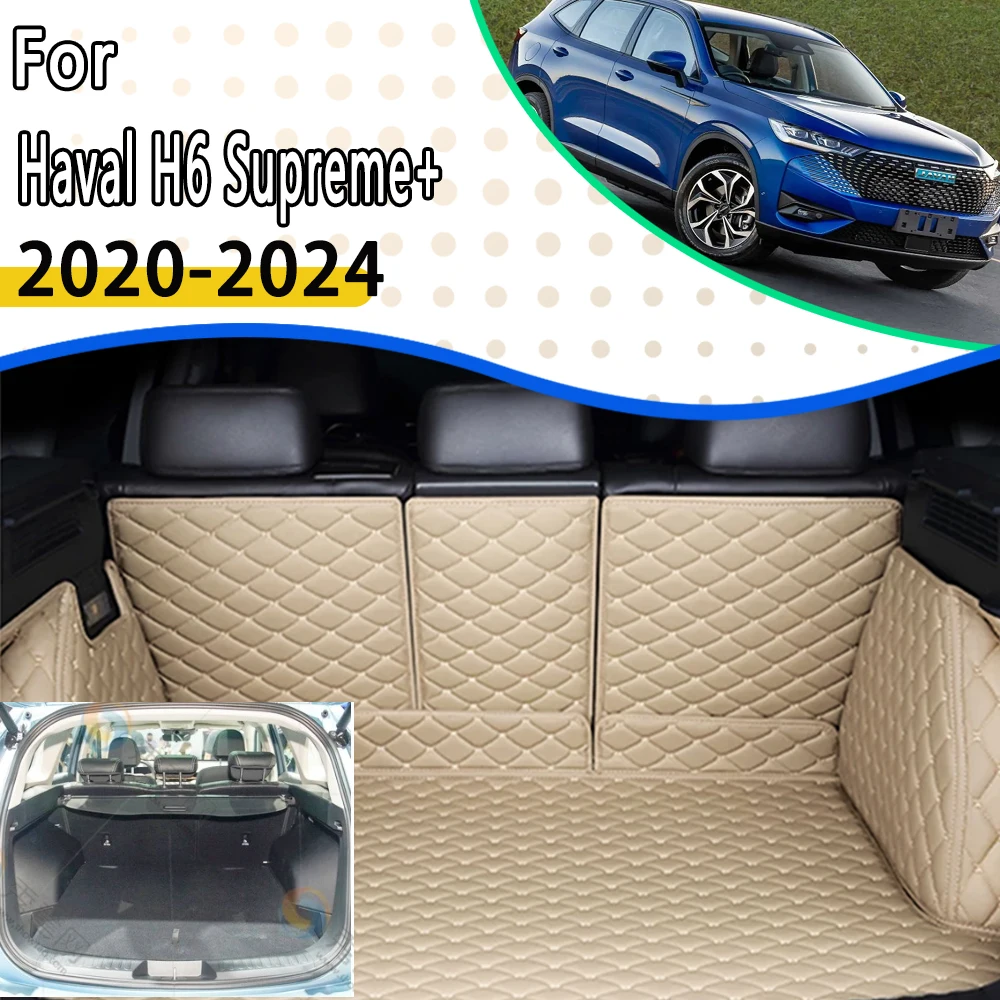 

For Haval H6 Supreme+ III MK3 Hybrid Plug-in 2020~2024 Car Rear Trunk Mat Dirt-resistant Pads Tray Carpet Muds Auto Accessories