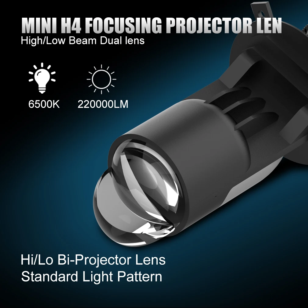 H4 Led Lens Faro H4 Led Proiettore 560w 220000lm Lampada - Temu Italy