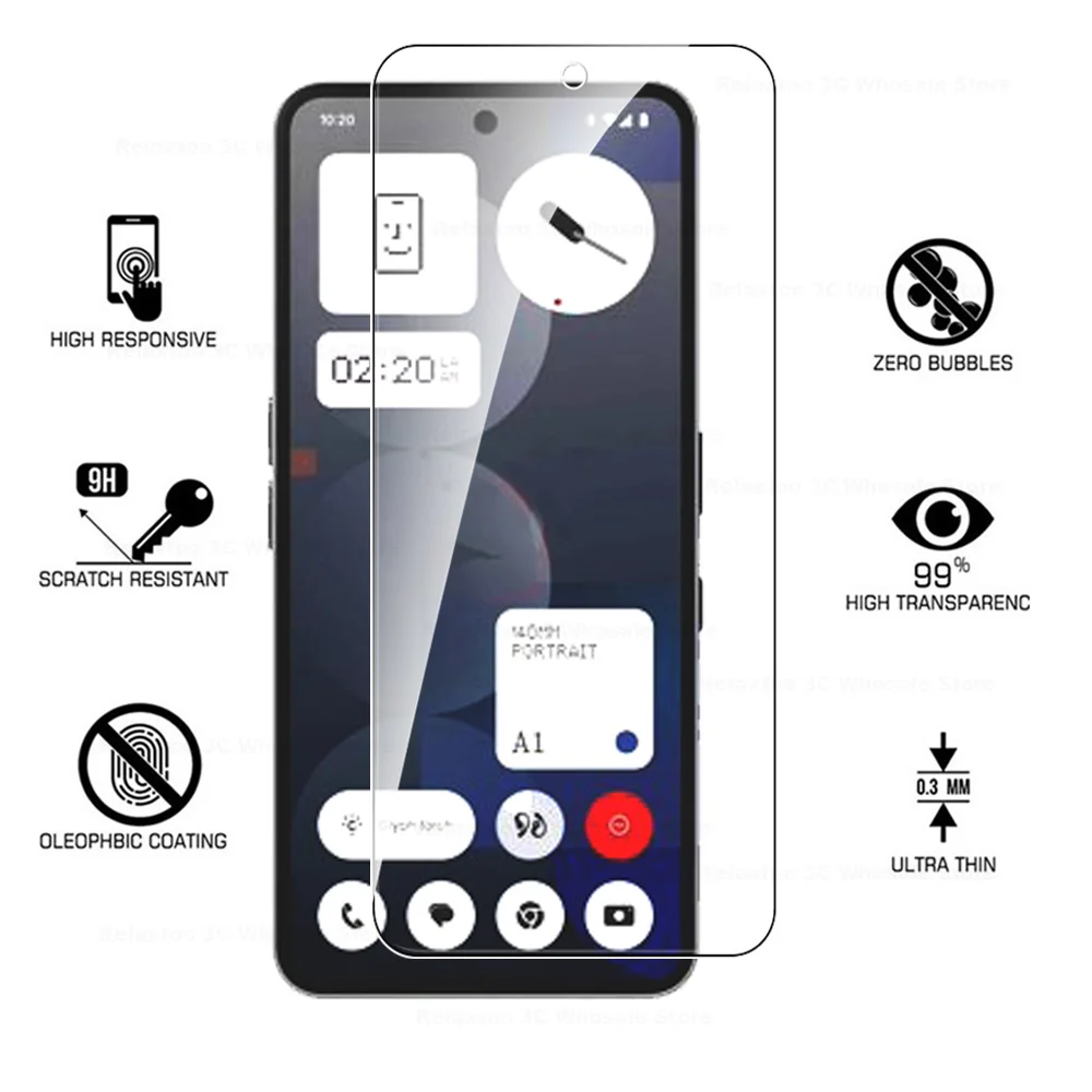 3-Pack Durable Tempered Glass Screen Protector Set with Protective Case