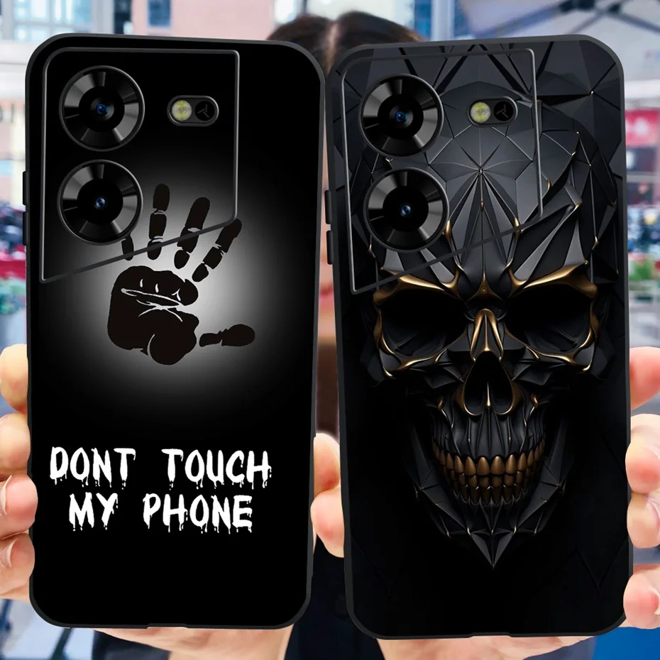 Cool Dragon Pattern Phone Case | Soft TPU Black Silicone Cover