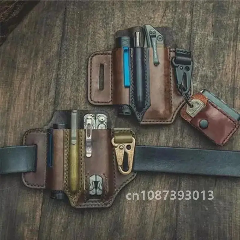 Description Picture 6 of itemLeather Sheath For Leatherman Multitool Sheath EDC Pocket Organizer Hunt Tactical Knife Pouch Flashlight Camping Outdoor Tool