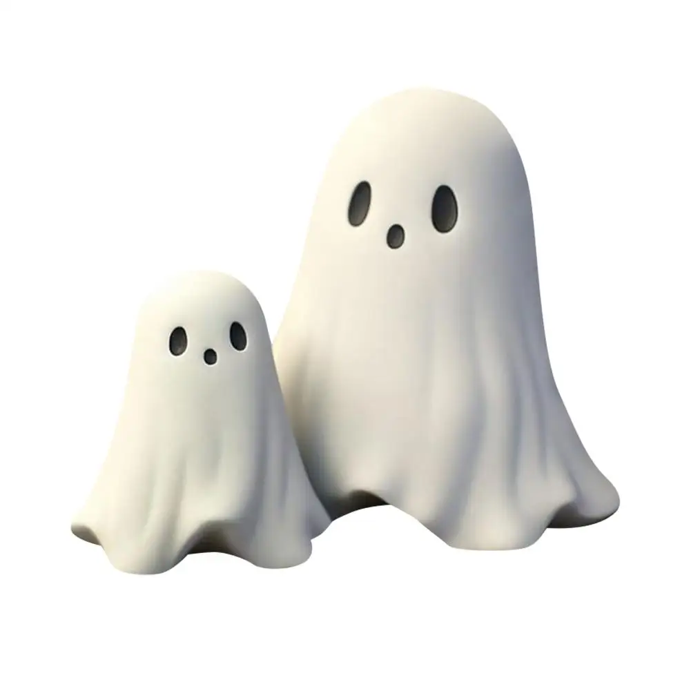 Cohentbliss 2x Halloween Geisterfiguren - Keramik Geist Statue Mit Mittelfinger