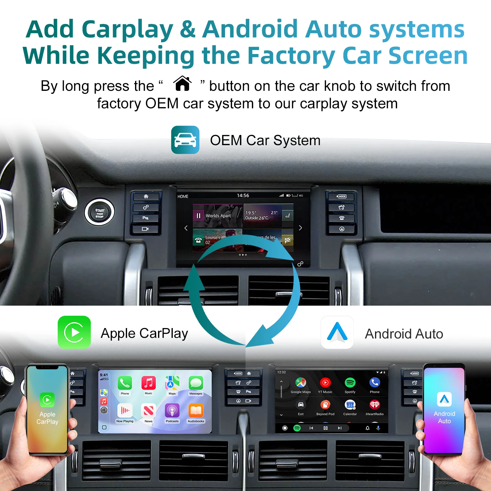 Range Rover Harman Head Unit CarPlay Interface