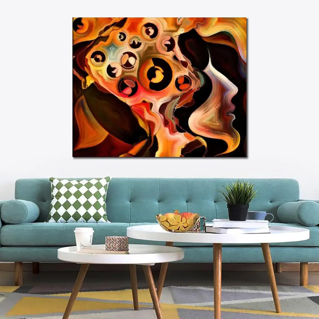 

Wall Art Oil Paintings Abstract Woman Forces of Nature Hand Painted Contemporary Painting Canvas Artwork for Personalized Gift