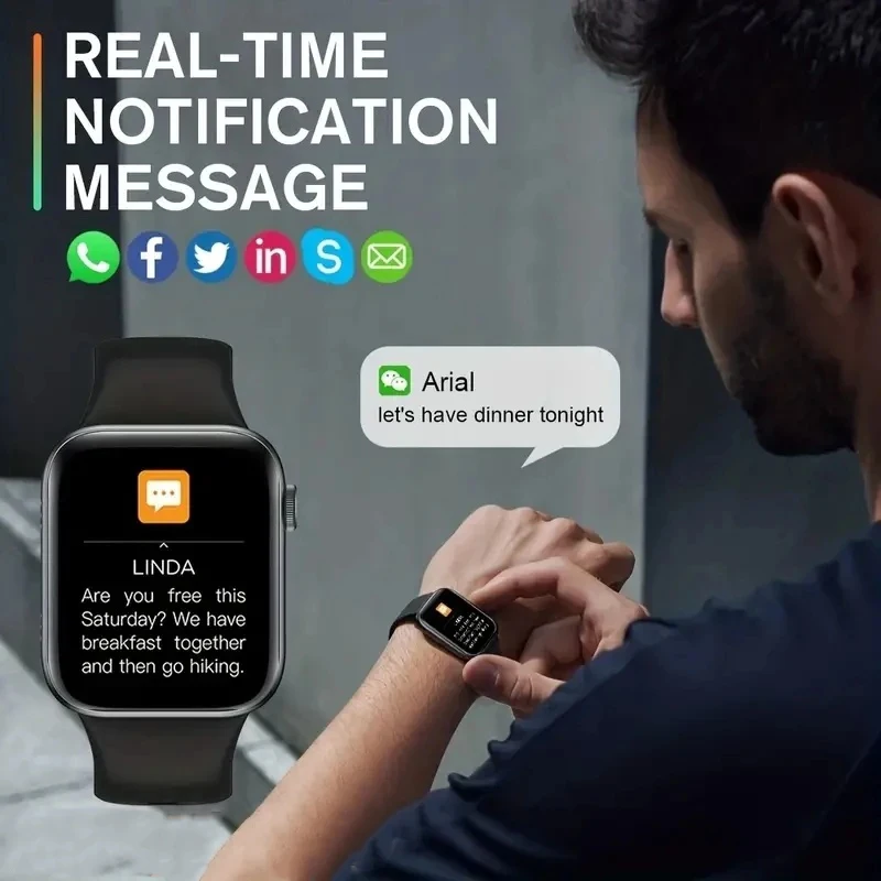Smart Watch T168 Wireless Calling Make Answer Call Full Touch Sport Fitness For Women Men