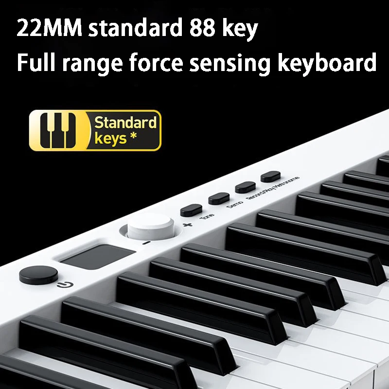 Portable 88 Key Folding Electronic Organ Beginner Keyboard Musical Instrument Synthesizer English Version Electronic Piano