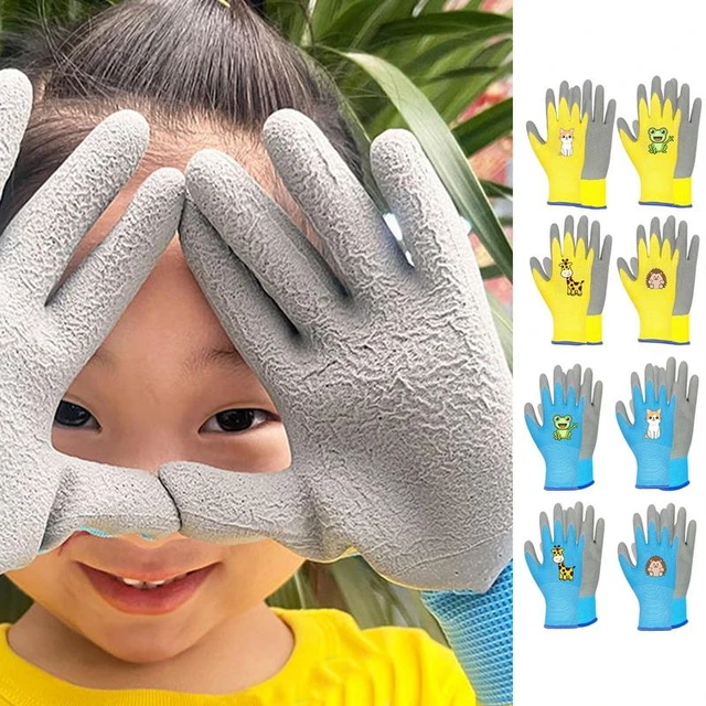 Gardening Gloves For Kids Digging Planting Protective Latex Gloves