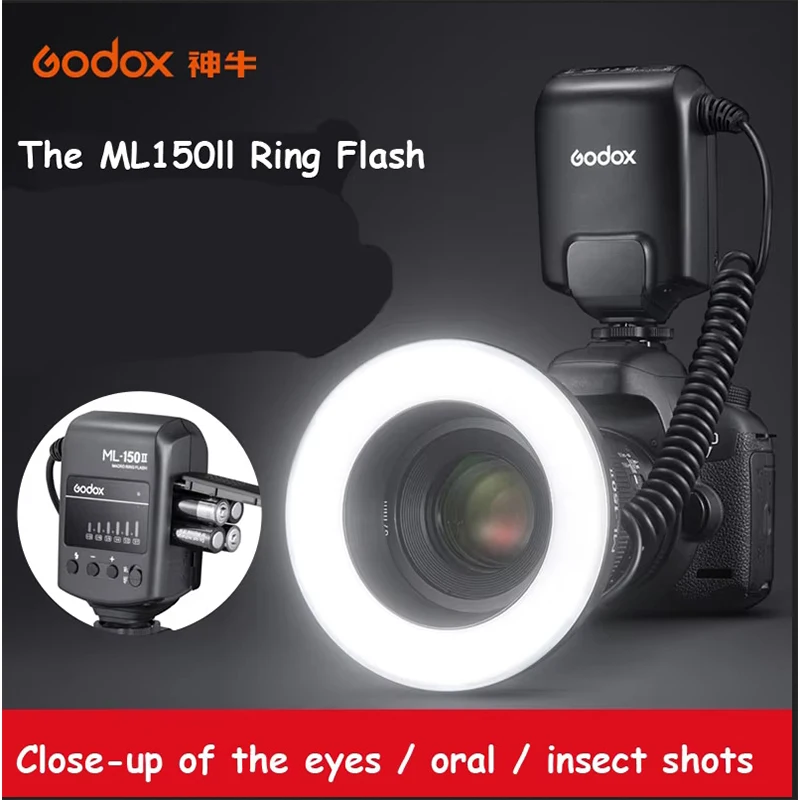 Godox ML150II ML-150II マクロLEDリングフラッシュ カメラ