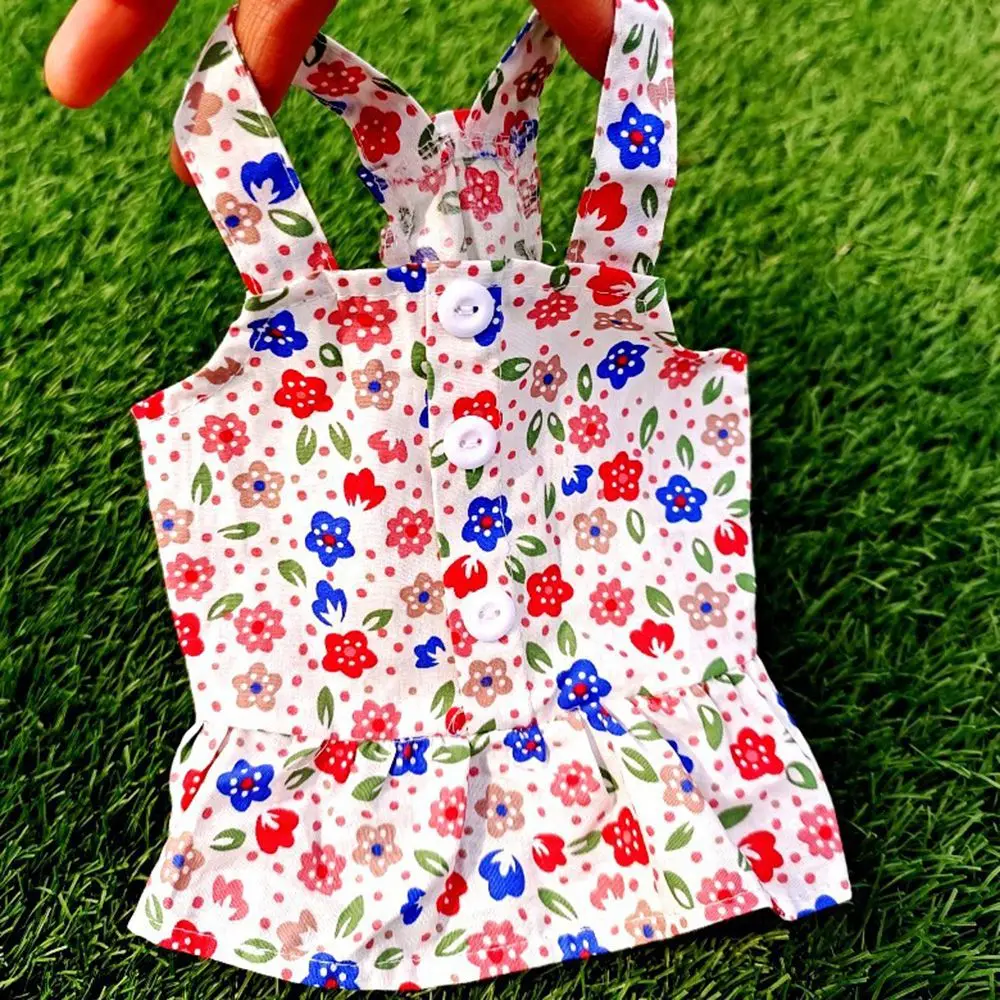 Cute Floral Sling Pet Supplies Puppy For Small Dog Sunscreen Dog Skirts Puppy Clothes Pet Costume Dress