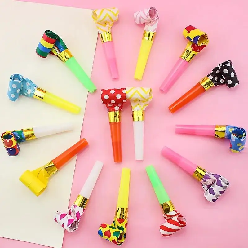 Lot 40 Cornes D'Anniversaire Sifflets Colorés - Accessoires Fête Enfants, Mariage, Prénatal, Nouvel An, Événements Festifs
