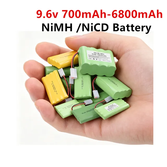 9.6v 3000mAh 5000mAh 6800mAh Rechargeable Battery or 700mAh 1400mAh Nimh NiCD AA Battery Pack For Rc toys Cars Tanks Robots Guns 1