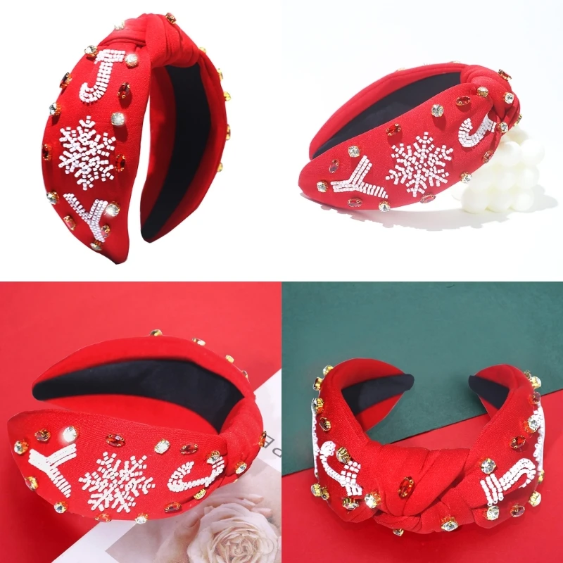 

Woman Knot Headband Christmas Wide Brim Headband for Ladies Taking Photo Props