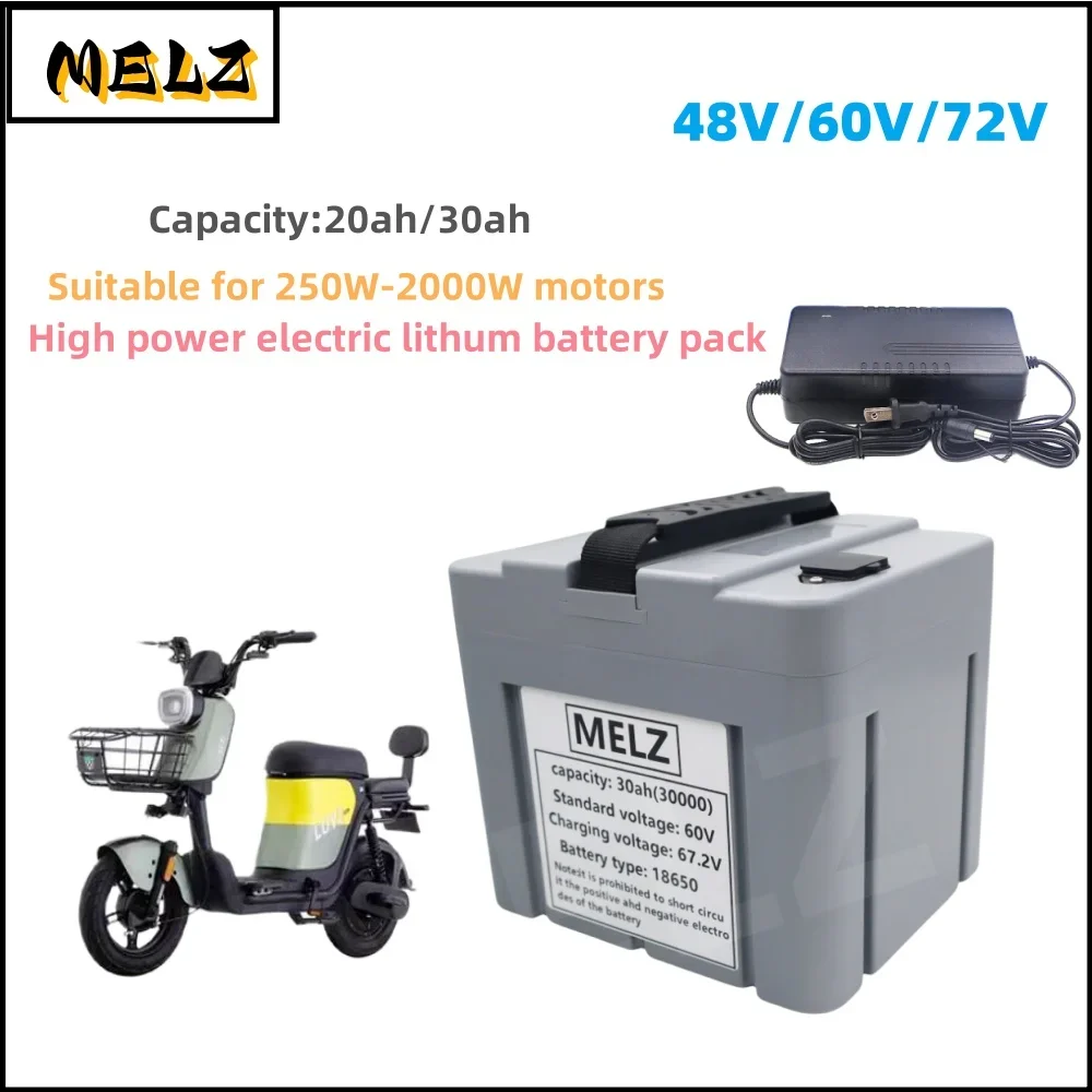 

48v60V18650 large capacity lithium battery suitable for 1000-1500W motor use, complimentary charger
