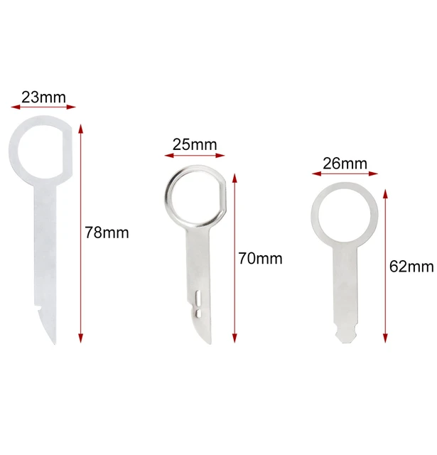 Radio Removal Tools Stereo Key Release Pin Head Unit Practical