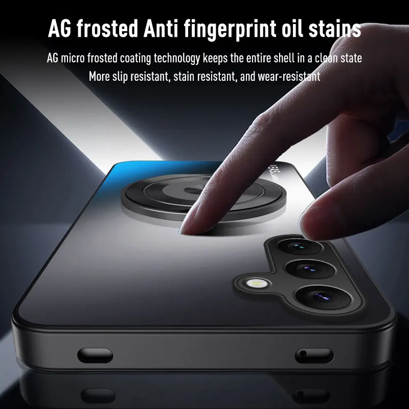 Magnetic Ring Stand Protective Phone Case with Enhanced Grip