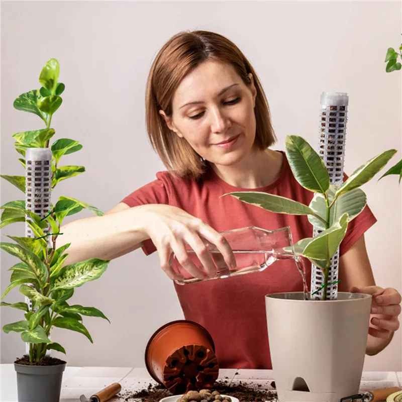 Garden Tools Plant Climbing Frame Plant Climbing Frame Stackable Plant Moss Stick Plastic Hollowed Design Moss Pole Potted Plants Climbing Supporting Stick garden tools,plant climbing frame