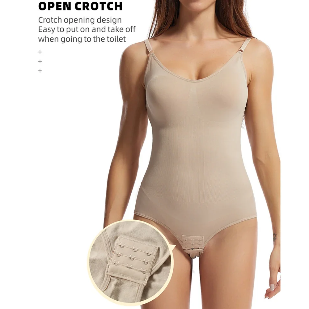 1 PCS 여성 바디 슈트 탑 Shapewear 원활한 배꼽 컨트롤 슬리밍 허리 V 넥 조각 점프 슈트 바디 셰이퍼 허리 지원