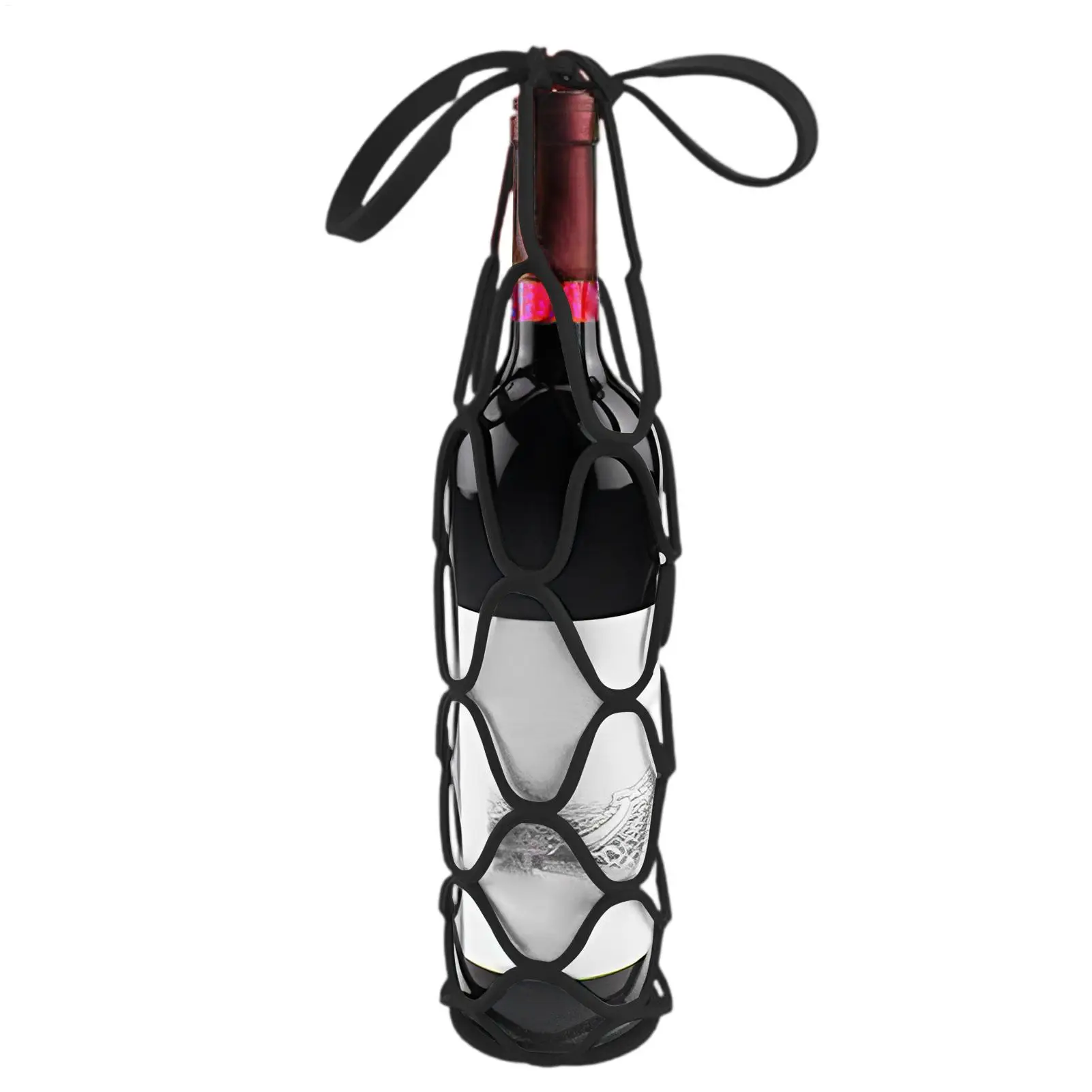 Eco-Friendly Silicone Wine Tote & Coaster Set – Foldable Travel Carrier for Picnics, Parties, and Home Dining