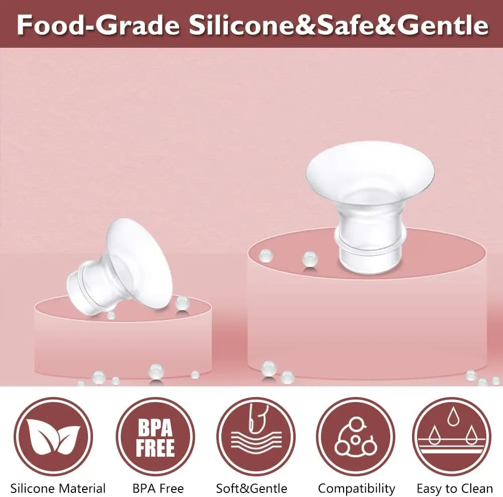 Flange Insert Compatible with Momcozy/Spectra/YOUHA/Medela/Elvie/XIMYRA 24mm Breast Pump Reduce 24mm Tunnel Down to Correct Size