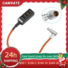 

CAMVATE Standard ARRI Alexa Mini Camera EXT 1B 7 Pin Angled Plug To D-tap 4 Port Female Power Splitter Adapter Box With Braided