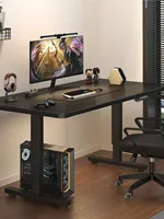 Electric Computer Table Vertical Desk Workstation Integrated Style Desktop Belt Lifting and Lowering Function Computer Desk  140x70cm