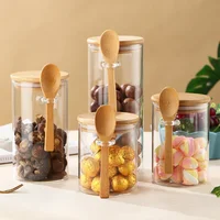 Sealed Glass Storage Jars Airtight Glass Jars With Lids Spoons Candy Jars Clear Spice Jars Small Food Storage Containers Bottles 1