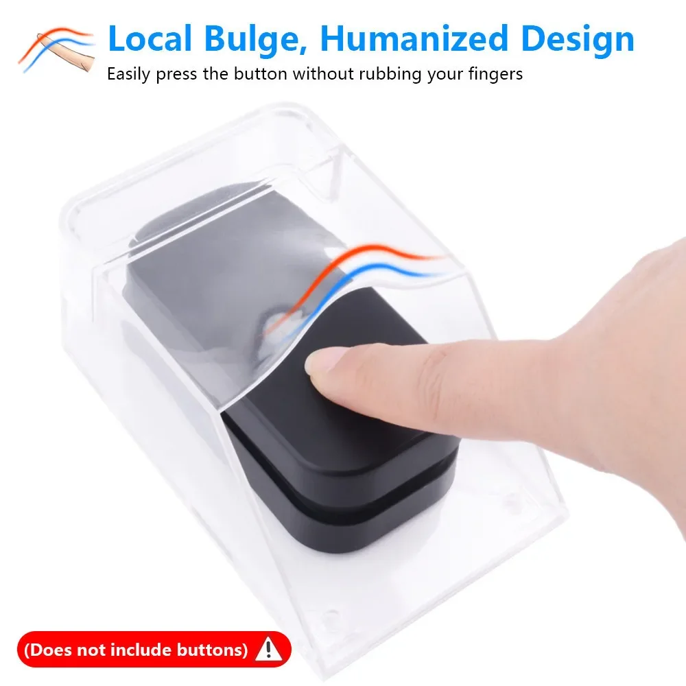Outdoor Home Doorbell Transparent Waterproof Cover Wireless Door Bell Chime Button Protective Cover Splash Guard wireless doorbell cover