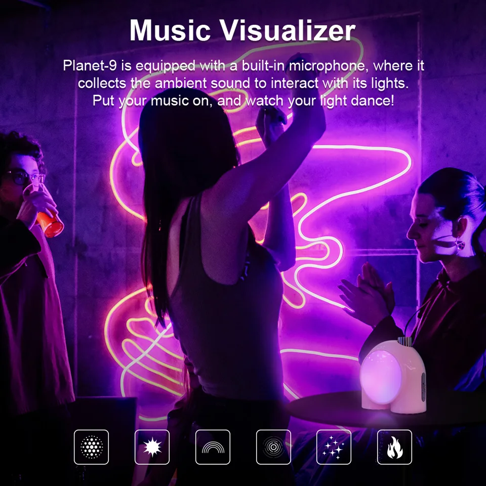 Divoom Planet 9 RGB LED Night Light Lamp