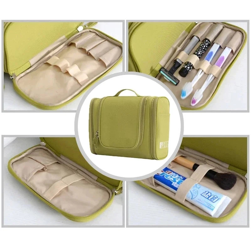 

Waterproof Nylon Travel Organizer Bag Unisex Women Cosmetic Bag Hanging Travel Makeup Bags Washing Toiletry Kits Storage Bags