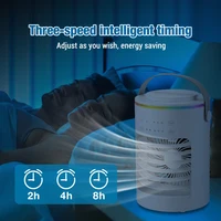Refroidisseur d'Air Portable, Ventilateur Brumisateur Personnel USB à Évaporation avec 3 Vitesses, 3 Minuteries et Lumière 7 Couleurs pour Bureau et Chambre, Rechargeable, Silencieux, Mini Climatiseur de Table 4