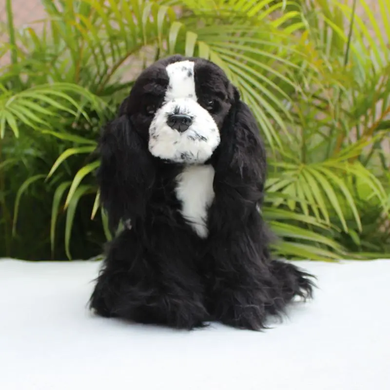 English Cocker Spaniel High Fidelity Anime Cute Plushie Dog Plush Toys Lifelike Animals Simulation Stuffed Doll Kawai Toy Gifts 5