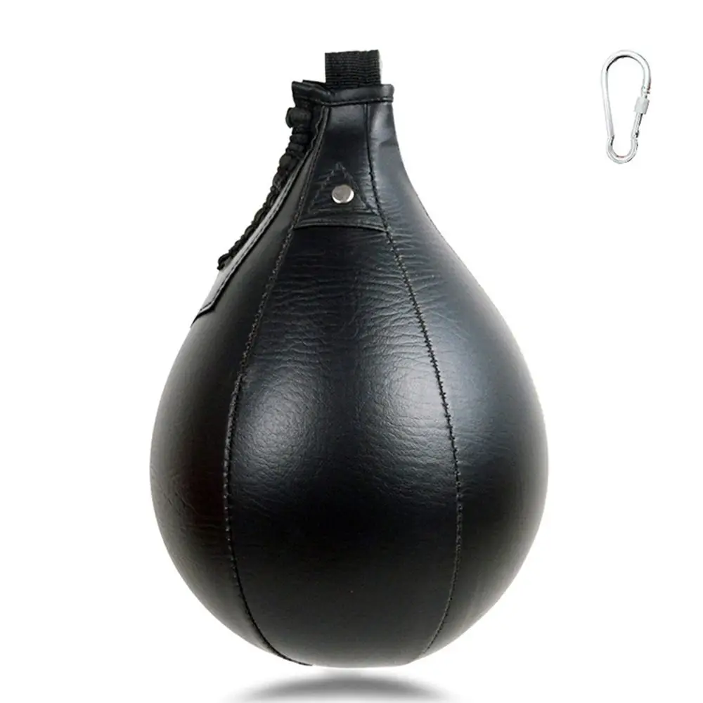 Leather Boxing Speed Bag Durable Muay Thai Heavy Duty Speed Reflex Bag Boxing MMA Fitness Fighting Hanging Punching Ball boxing speed ball