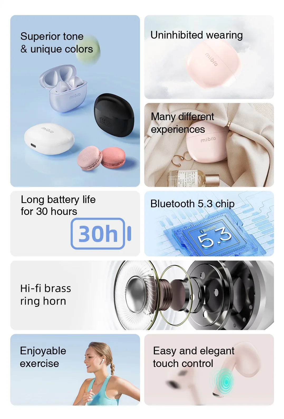 Audífonos Bluetooth Mibro Earbuds 4 MIBRO | falabella.com