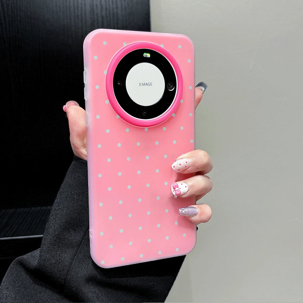 Charming Light Blue Polka Dot Phone Case - Soft Protective Cover
