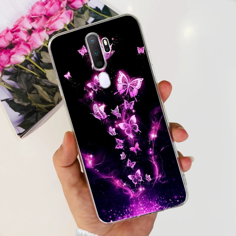 Stylish Painted Clear Silicone Phone Case, Soft Protective Cover