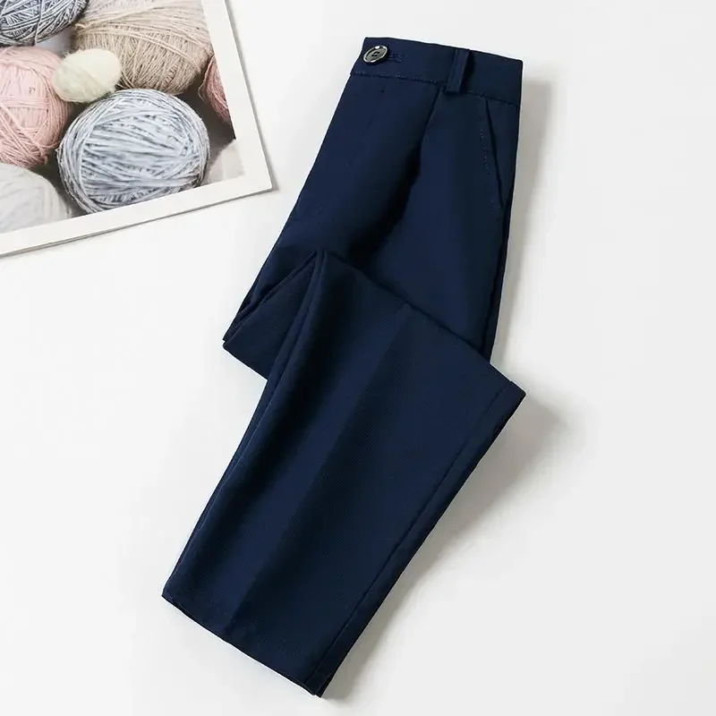 Kids Boys Suit Pants Piano Performance Clothes Children Black Navy Pants Teenage Boys School Plaid Trousers