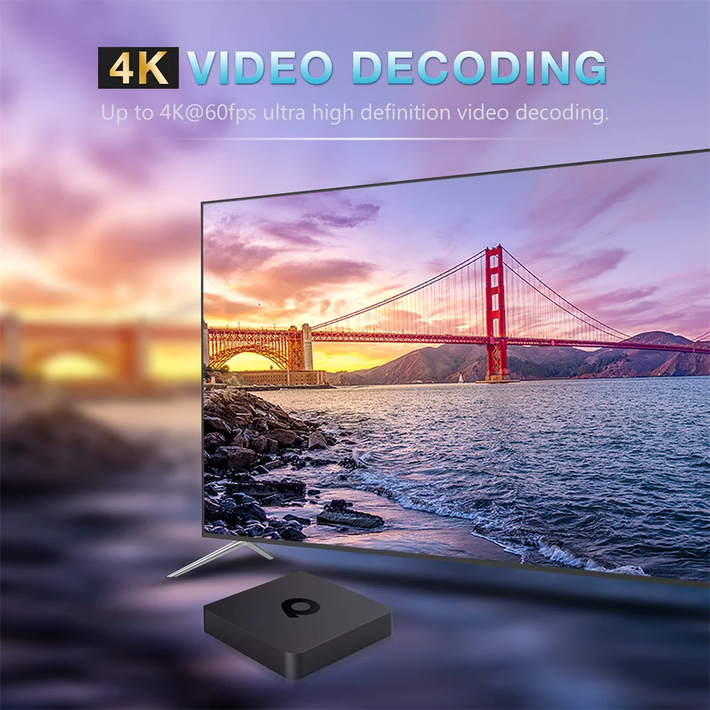 ATV Q1 Smart TV Box Android 10 Allwinner H313 2GB 16GB Support Google Voice Dua