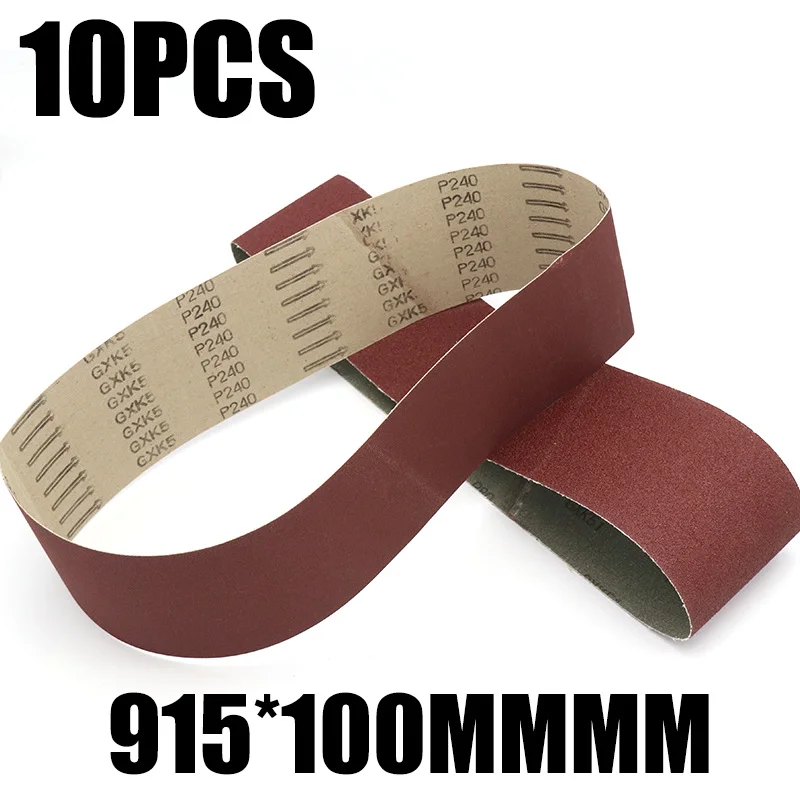 

10PCS/Set 915*100mmmm Sanding Belts 80-400 Grits Wood Soft Metal Polishing Sandpaper Abrasive Bands For Belt Sander Abrasive Too