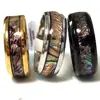 Wholesale 20Pcs/Lot Color Mix Retro Shell Filled Stainless Steel Rings Male Trendy Party Jewelry Lover Band 3
